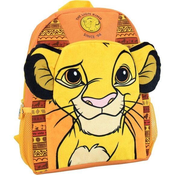 🆕 Disney One Size Yellow Kids The Lion King Simba Backpack - Picture 1 of 8
